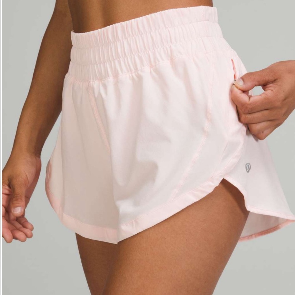 Lululemon Track That High-Rise Lined Short 
Strawberry Milkshake